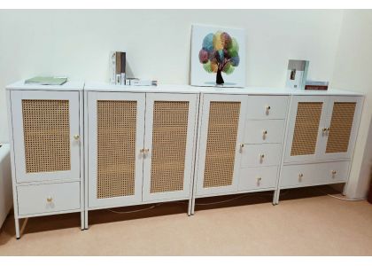 Revolutionize Your Space-- Steel Living Room Storage Cabinet