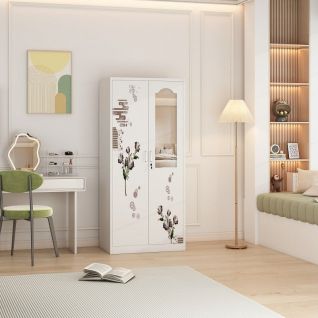 Metal wardrobe with mirrow and printing