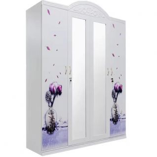 4-Door Steel Wardrobe Foldable and Storage Friendly for Living Room