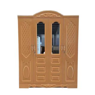 4 Swing Door Metal Printing Wardrobe With Mirror