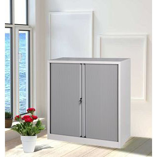 Half Height Tambour Door Metal File Storage Cabinet 
